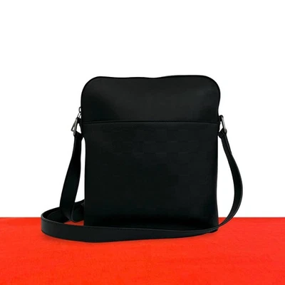 LOUIS VUITTON Pochette District Damier Anfini sac bandoulière cuir noir 46239 - Photo 1/4