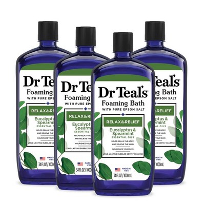 Dr Teal'S Dr Teals Foaming Bath Pure Epsom Salt Relax Relief Eucalyptus