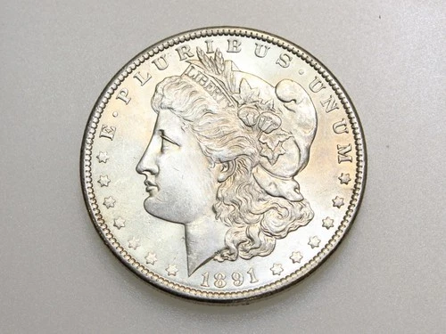 1891-P $1 MORGAN SILVER ONE DOLLAR CH/GEM BU