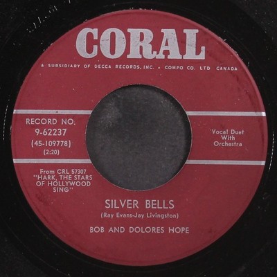REGINALD OWEN / BOB & DELORES HOPE: the stranger / silver bells CORAL 7'' Single