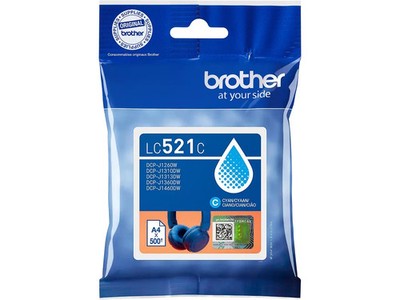LC521C  Brother DCP Tinte cyan für cirka 500 Seiten