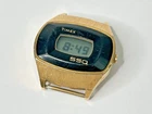 Vintage Timex SSQ Digital Sports Black Watch 1975 Runs - Missing Strap AS IS
