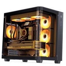 One-Piece Curved Glass ATX Mid Tower Pc Case, One-Piece Curved TK-3 Black