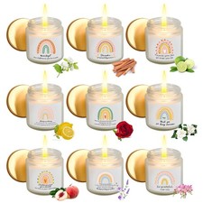 9 Pieces Thank You Appreciation Gifts Thank You Scented Candles 3.5 oz Awesom...