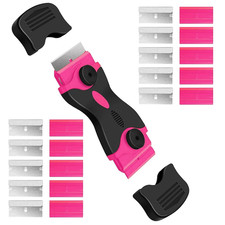 Razor Blade Scraper, Double Edged Razorblade Scraping Tool with 20 Razor Blades