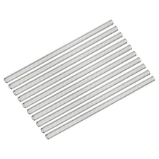 10Pcs 8 Inch Glass Tubes Borosilicate Glass Blowing Tubes Grey