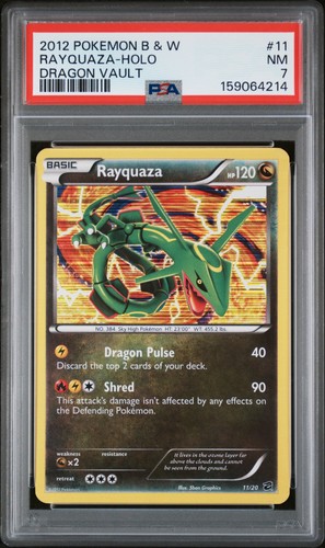 2012 Pokemon Black & White Dragon Vault #11 Rayquaza-Holo PSA 7