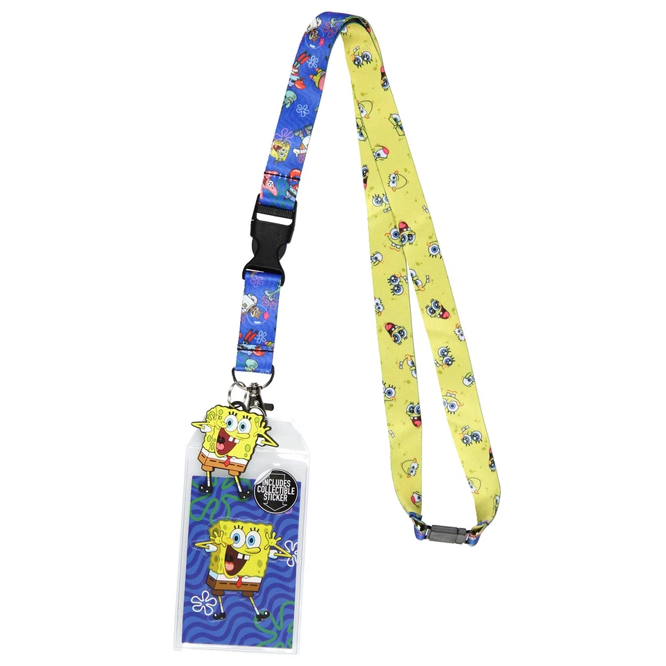 SpongeBob SquarePants ID Badge Holder Lanyard With Collectible Sticker - Image 4 of 4