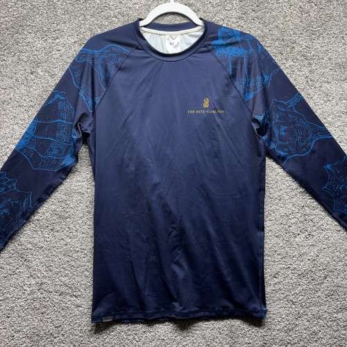 OceanR The Ritz-Carlton Mens LARGE Long Sleeve Sea Beach Shirt Rashguard Stretch