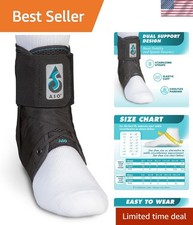 ASO Ankle Stabilizer - Lace Up Ankle Brace for Sprained Ankle and Peroneal Te...