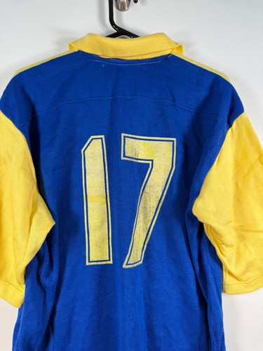 Polo calcio vintage uomo nazionale ucraina #17 blu giallo tg 22x29,5 - Foto 10 di 11
