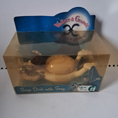 Vintage Wallace & Gromit Seifenschale mit Seife neu und versiegelt einige Spuren siehe Bilder