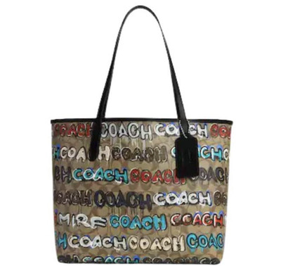 NWT AMAZING Coach X Mint + Serf City Tote Bag In Signature Canvas CM093