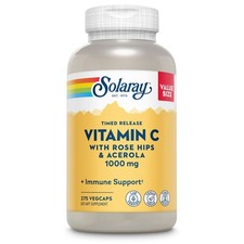 SOLARAY Vitamin C 1000mg - Time Release C 275 Count Pack of 1 , Red