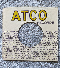 ATCO Records 7" 45 RPM Record Sleeve Paper Outer Sleeve