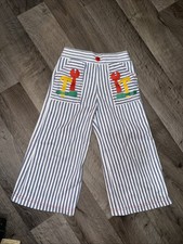Vintage Carters 70s Striped Tools 4T Toddler Pants Railroad