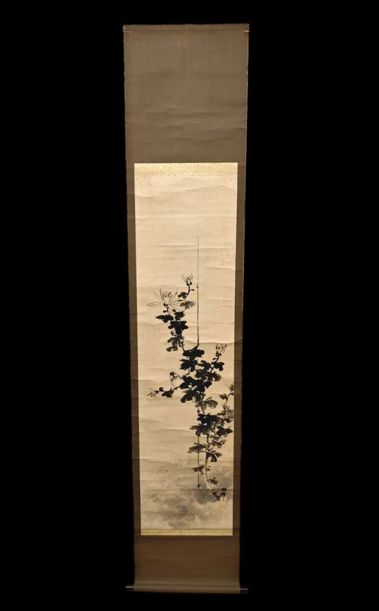 Paper Black Antique Original Antique Japanese Paintings & Scrolls