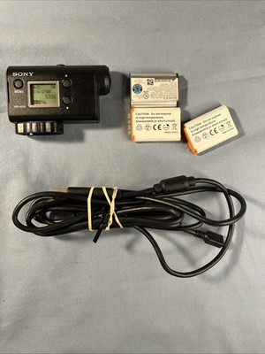 Sony HDR-AS50 RM-LVR3 Action Camera HD Video Recorder W 4batteries &cord