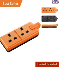 Customizable 2-Socket Trailing Socket - Rewireable & Heavy-Duty Plastic, Orange