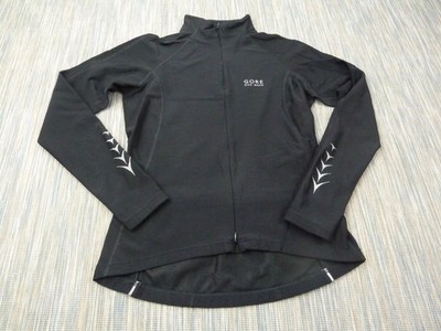Gore Bike Wear Cycling Jacket Womens Medium Black Zip Stretch Back Pocket