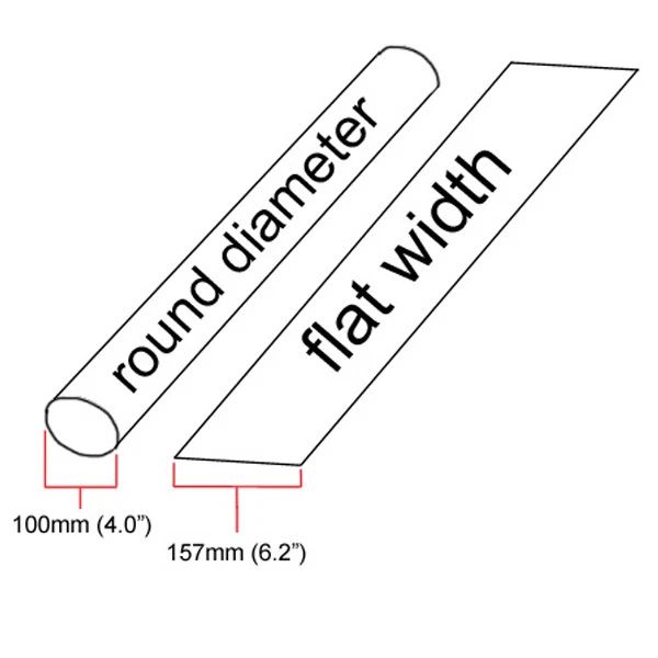 Tubo termorretrátil azul 4" ID proporção 2:1 4,0" envoltório (2 pés) polegadas/pé/pés/a 100mm - Imagem 2 de 3
