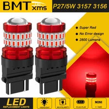 3157 Red LED Brake Stop Tail Parking Light Bulbs Canbus For Ram 1500 2500 3500