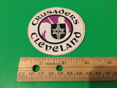 Cleveland Crusaders Vintage Defunct 1970's Team Logo 3 Inch WHA Hockey Sticker