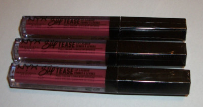 (3) NYX Slip Tease Lip Lacquer Full Color STLL07 Rosy Outlook  0.10oz New Sealed