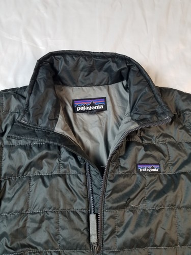 Patagonia Nano Puff Winter Jacket Kids XL Gray Brick Quilt Full Zip 68001 READ - Picture 7 of 16