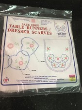 Jack Dempsey Needle Art Table Runner Dresser Scarf Pattern 33 443 HEARTS