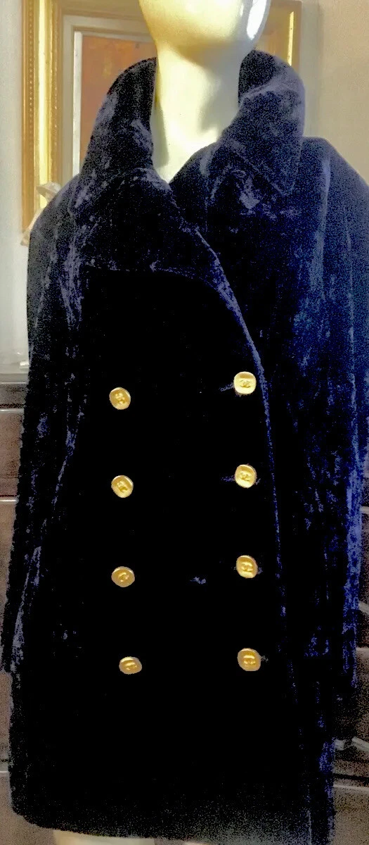 Giacca boutique Chanel tonalità di velluto navy taglia 40 perfetta