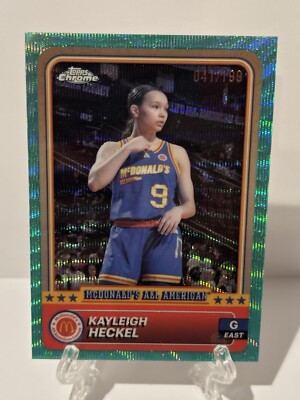 2024 Topps Chrome McDonalds All-American Kayleigh Heckel Aqua Wave /199 - USC