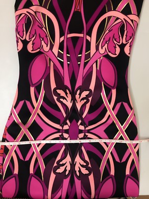 Robe Ted Baker Ajustée Noir & Rose - Coupe Crayon Avec Détails Dorés - Taille UK6/XS