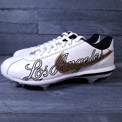 NIKE Lunar Cortez 2022 All Star Baseball Cleats Mens 8 Los Angeles White Gold