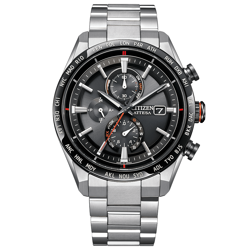 CITIZEN ATTESA AT8189-61E ACT Line Titanium Eco-Drive Radio Solar