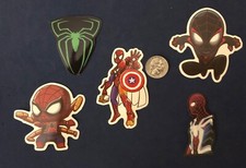 Spider Man Super Hero Lot Of 5 Stickers. - New