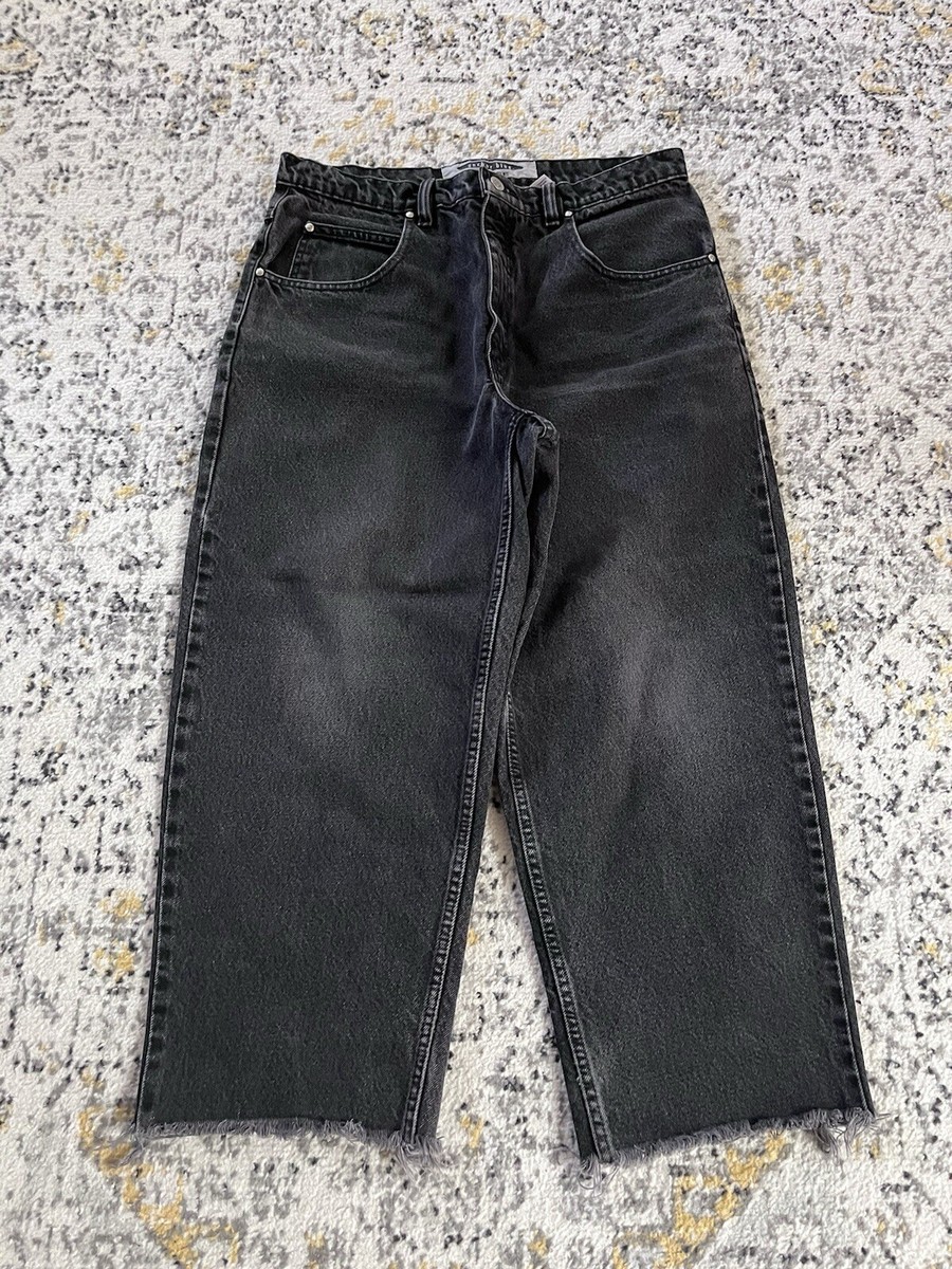 Vintage Anchor Blue Jeans Men 36x 27 Baggy Black Loose Fit Skater