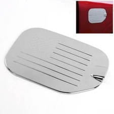  ✅Chrome Fuel Filler Door Gas Tank Cap Cover Trim Bezel For Ford F150 21+US Flag