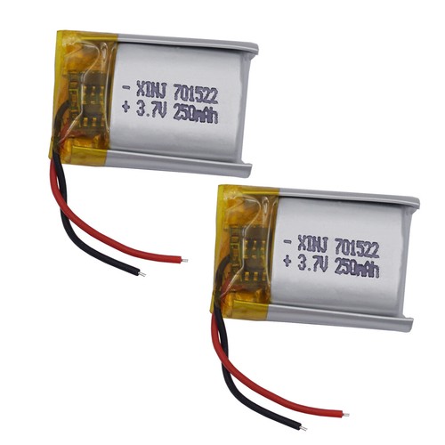 2pcs 3.7v 250 mah Polymer Li Battery 701522 For GPS Bluetooth Headset Mp3 Mp4