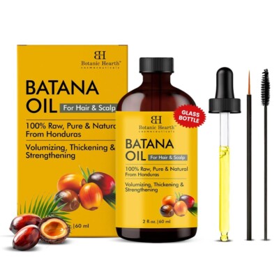 Botanic Hearth Raw Batana Oil for Hair Growth (2 fl oz) | 100% Pure & Unrefined.
