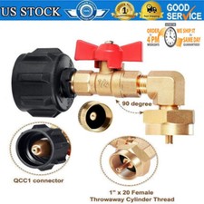 Propane Refill Adapter / Hose with ON-Off Control Valve for 1Lb To 20Lb Gas Tank