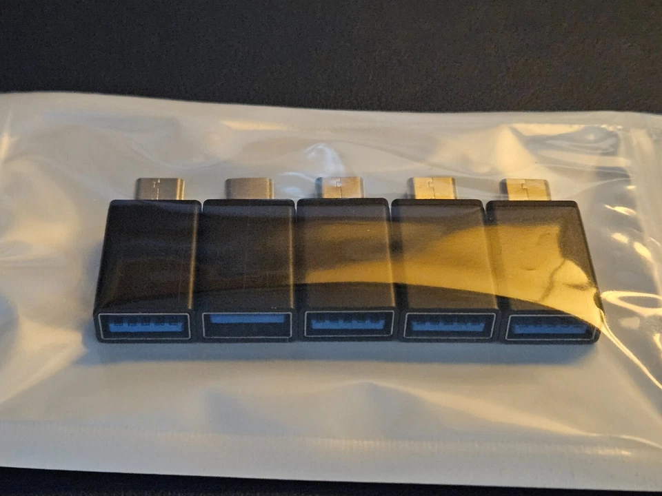 5 Pack USB-A Female To USB-C Male Adapter OTG Type C to A Compatible Converter - Image 2 of 2