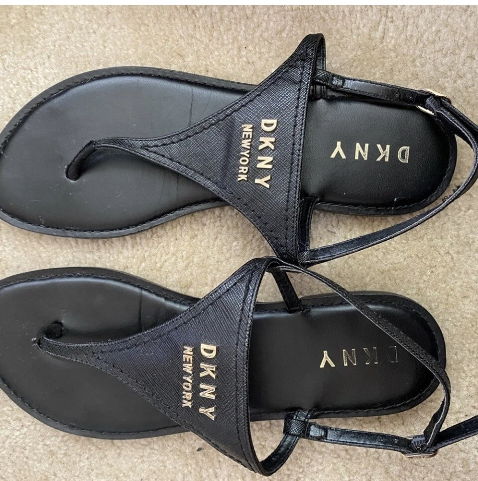 Dkny black best sale sandals