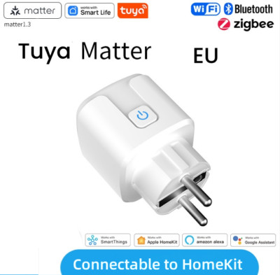 Tuya WiFi Smart Plug 16A with Power Monitor US Outlet Timer Work With Alexa