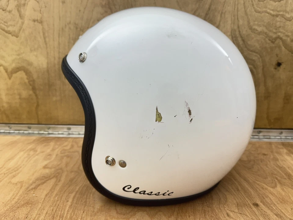 Casco de motocicleta vintage años 80 ARAI CLASSIC blanco cara abierta XL Snell 85 DOT Foto 2 de 4