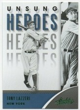 Tony Lazzeri 2021 PANINI ABSOLUTE Unsung Heroes Green Foil #UH-1 Yankees
