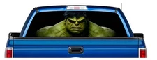 PERFORATED HULK AVENGERS USA MADE PICK-UP TRUCK BACK WINDOW GRAPHIC DECAL VINYL