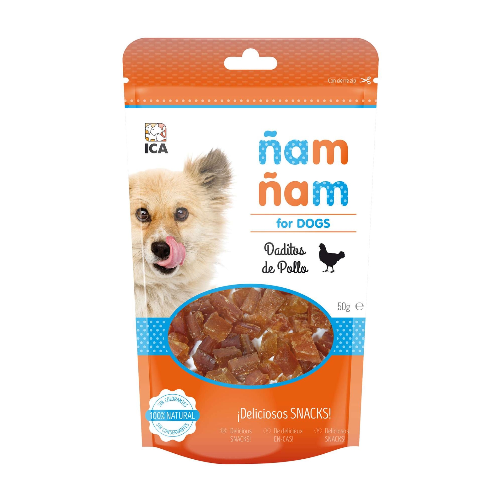 Snack dados de pollo �am �am 50 g