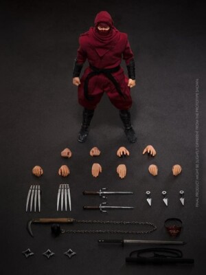 HiPlay 1/6 Scale Action Figure Accessory: Red Die-Cast Alloy Samurai Sword Model for 12 inch Miniature Collectible Figure LS2022-10A