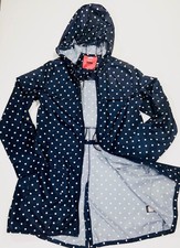 F&f Parka Jacket Women Sz Small Eur 36/38 Full Zip Lighweight Rain Coat Rolltab